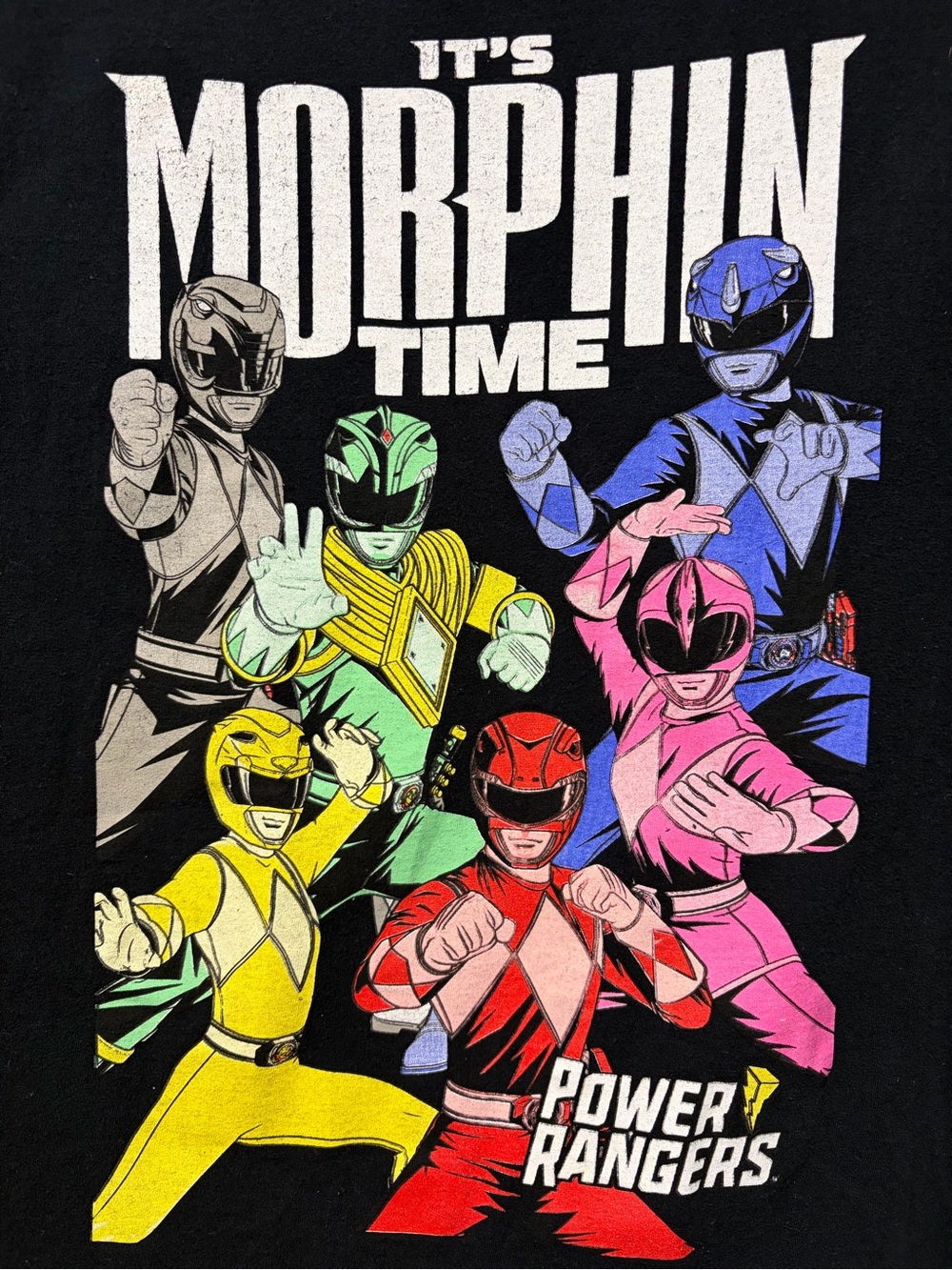Power Ranger Multi-Color Team Graphic Tee - Black - Picture 2 of 3